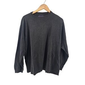 Galyan's Long Sleeve Shirt Mens Medium Charcoal Gray Adventure Everyday Cotton